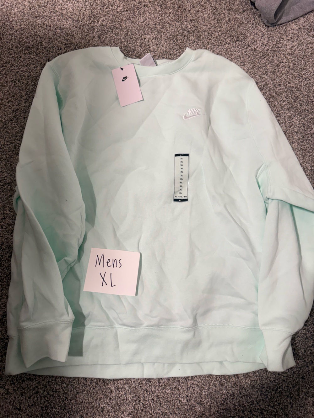 Nike Men's Crewneck Sweatshirt in Mint Green